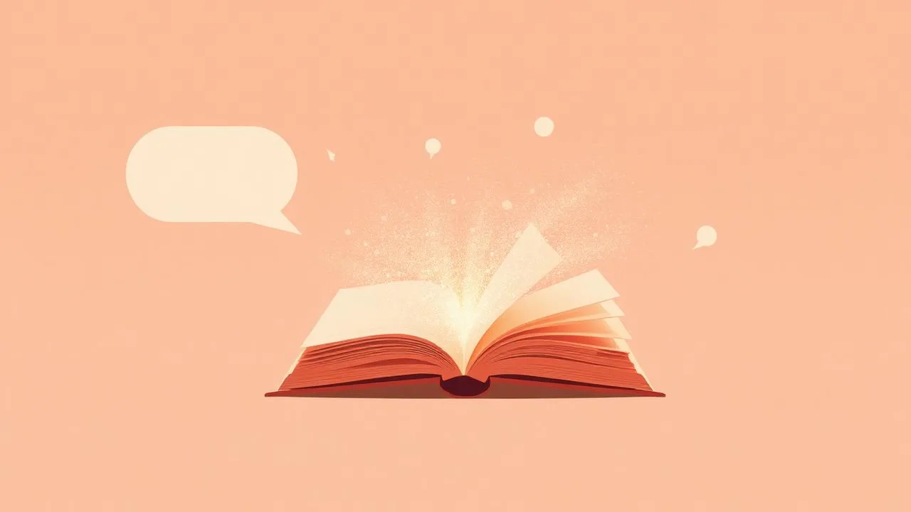 An open book dissolving into light, representing collaborative stories on Crushie ai